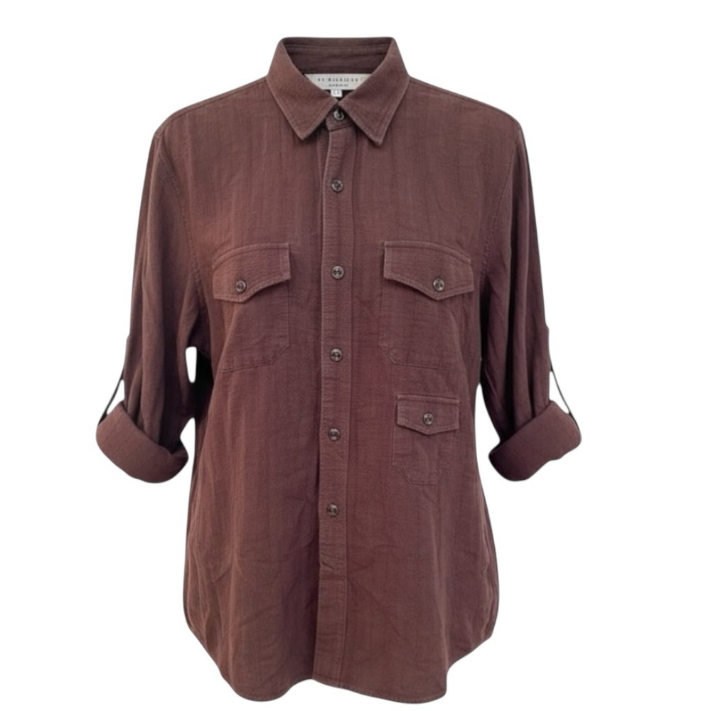 🌵 TRINA TURK Men’s M Brown Cotton Shirt‎ – West Coast Cool
